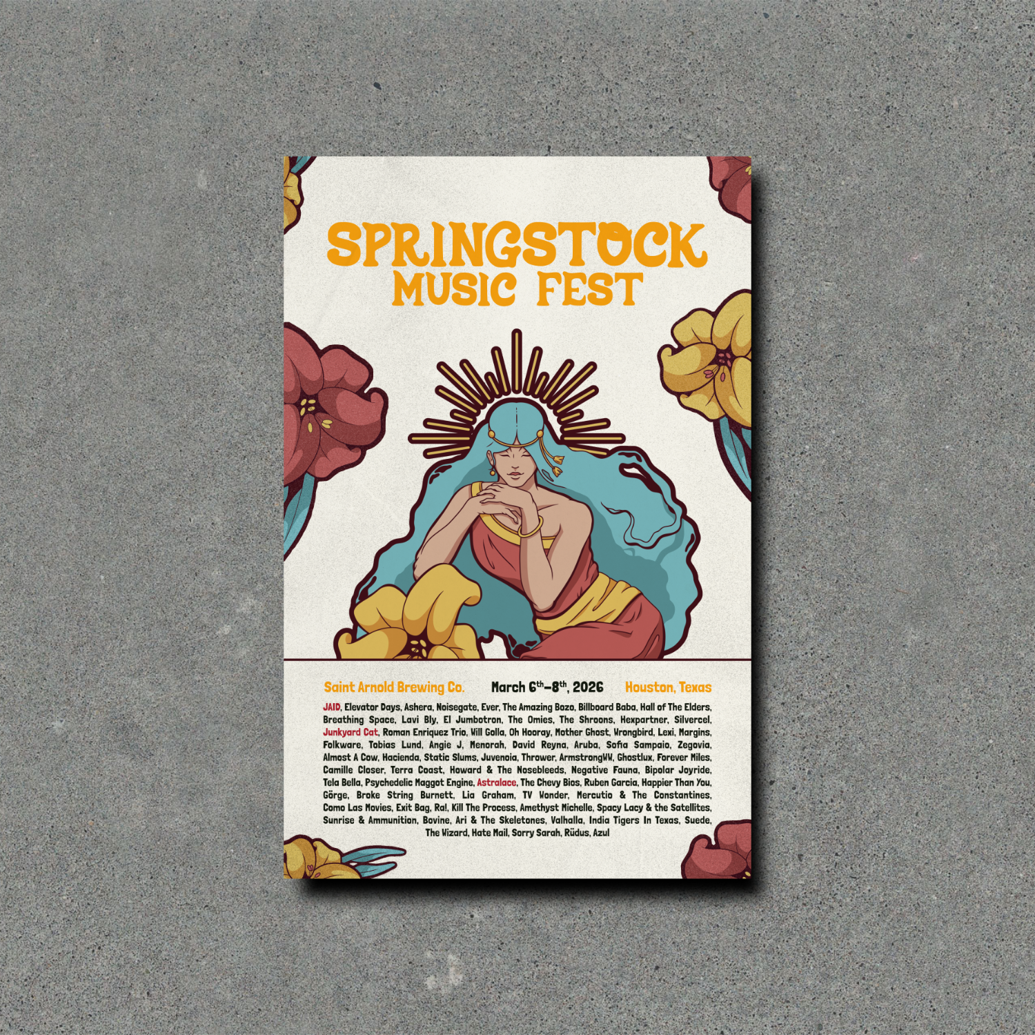 2026 SpringStock Music Fest Lineup Poster